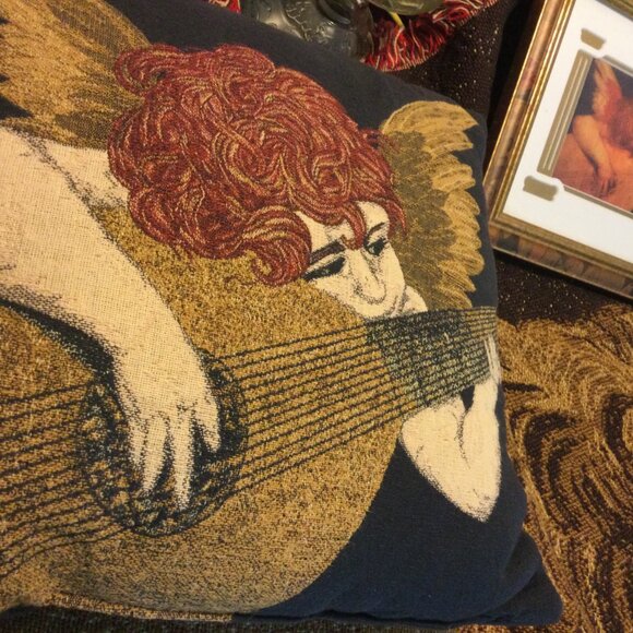 Throw, Pillow and Framed Picture Angel themed Set unused - Picture 2 of 5